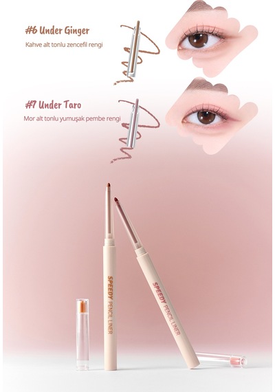 Suya Dayanıklı Kolay Kullanım Sunan Göz Kalemi Peripera Speedy Pencil Liner 3 Milk Tea Brown