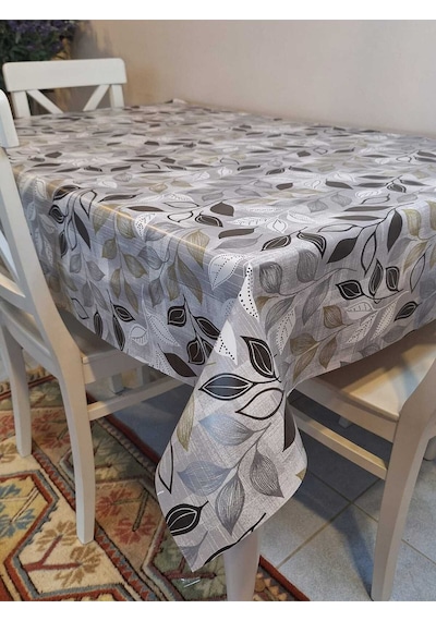 Elyaflı Pvc Masa Örtüsü Modern, Dayanıklı, Silinebilir Ve Şık Görünüm 01fnt1290 Gri