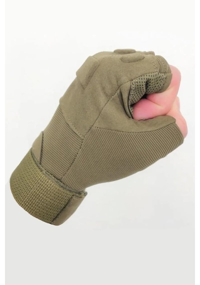 Single Sword Haki/xl Strongclaw Strongclaw Sc-1002 Kısa Parmak Koruyucu Ve Outdoor Eldiveni Dayanıklı Operasyon Modeli Sürüş Eldiveni