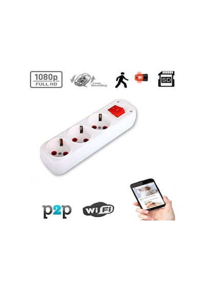 Kablosuz Priz Wifi Kamera Bakıcı Kamerası 7/24 Uzaktan Canlı