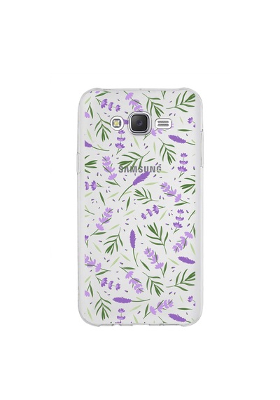 Samsung Galaxy J7 Core İle Uyumlu 1mm Slim Fit Water Color 3 Baskılı Şeffaf Kılıf Şeffaf