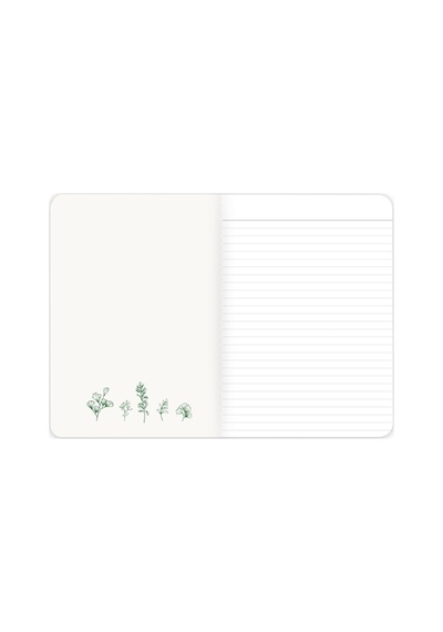Limited Edition B5 40 Yp. Terzi Dikiş Not Defteri - 2'li Green/pink Botanical Çok Renkli