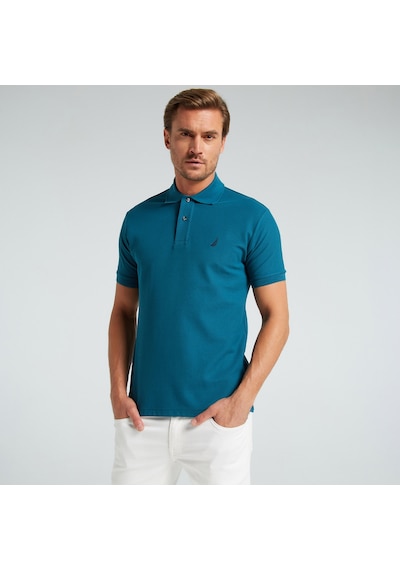 Nautica Erkek Mavi Classic Fit Kısa Kollu Polo Yaka T-shirt Düz K35000t Mavi