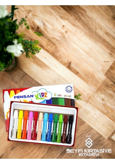 12 Renk Pastel Boya Seti Yerli Üretim Çok Renkli