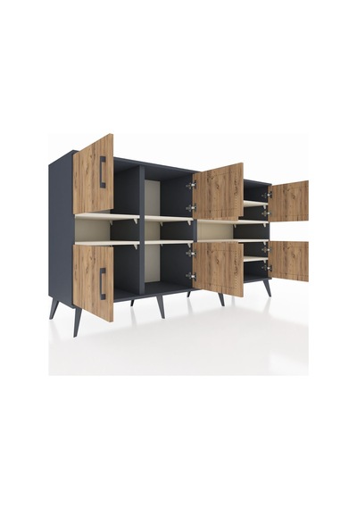 Kronos Konsol 8 Raflı 8 Kapaklı 176x59x99 Antrasit-çam/aytaşı Antrasit-çam/aytaşı Kronos Konsol 8 Raflı 8 Kapaklı 176x59x99 Antrasit-çam/aytaşı Antrasit-çam/aytaşı