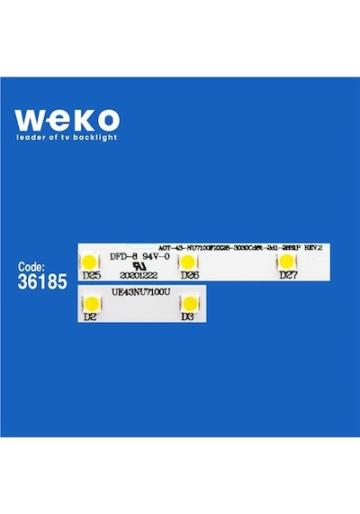 Samsung Uyumlu  Ue43ru7100u 43'' İnç 2 Adet Tv Led Bar Tvnizin İçindeki Led Barla Aynısı Olduğunu Görmeden Almayınız. Led Bar Ürünlerinde Paket Açıldığında İade Kabul Edilmemektedir.