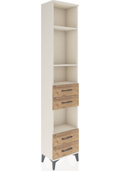 Arges Dolap 4 Raflı 4 Çekmeceli 44x30x221 Aytaşı-çam Aytaşı