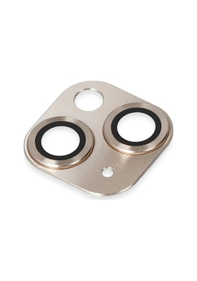 Newface Apple Uyumlu iPhone 13 Pers Alüminyum Kamera Lens Glblseme - 55 - Gold