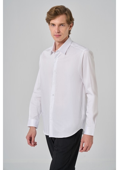 Morven Erkek Beyaz Dynamic Fit Sert Yaka Gömlek 26mc004005600 Beyaz