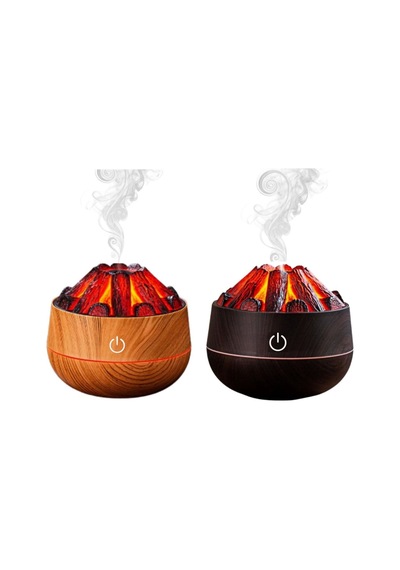 2 Adet Hava Nemlendirici,aroma Difüzörü Şömine Görünümlü Alev Buhar Makinesi