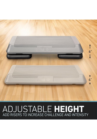 The Step Circuit Size Aerobic Platform, Circuit Size Steppers For Exercise With Risers For Adjustable Home Workout, Stair Stepper For Exercise And Home Gym