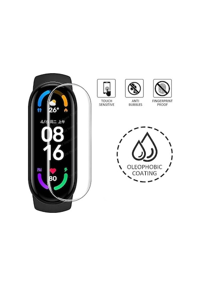 Wozlo Xiaomi Mi Band 5 / 6 Uyumlu Çizilme Önleyici Tpu Nano Yumuşak Film Ekran Koruyucu - 2 Adet