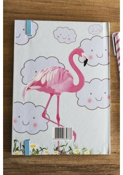 Flamingo Tasarımlı Çizgisiz Noktalı Defter