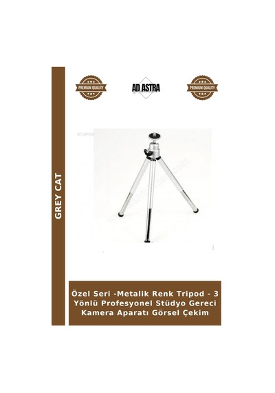Özel Seri -metalik Renk Tripod - 3 Yönlü Profesyonel Stüdyo Gereci Kamera Aparatı Görsel Çekim