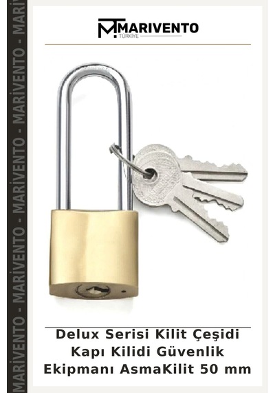 Delux Serisi Kilit Çeşidi Kapı Kilidi Güvenlik Ekipmanı Asmakilit 50 Mm