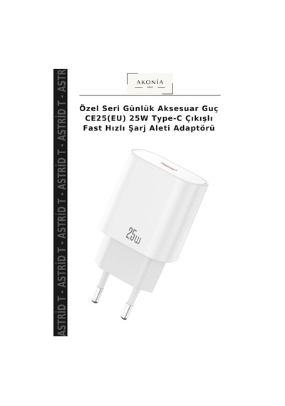 Özel Seri Günlük Aksesuar Guç Ce25 Eu 25w Type-c Çıkışlı Fast Hızlı Şarj Aleti Adaptörü