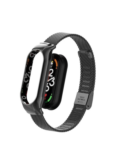 Xiaomi Mi Band 7 Uyumlu Krd-06 Metal Zore Kordon-siyah