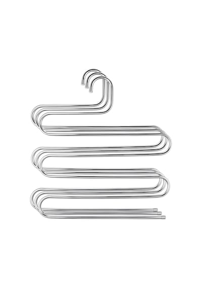 3 Adet Metal Pantolon Eşarp Askısı 5 Katlı Askı 3 Adet Gümüş