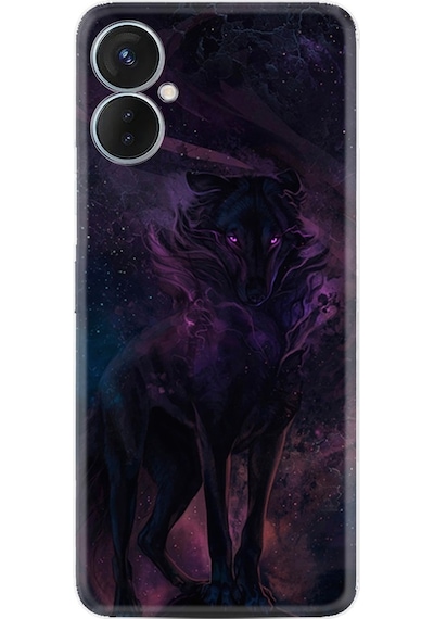 Tecno Camon 19 Neo Kilif Silikon Desen Black Purple Wolf 1791 566403885