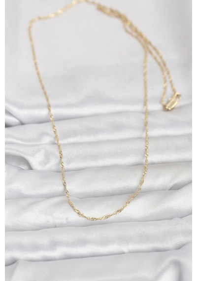 CM 14k Gold Renk Burgu Model 60 CM Kadın Kolye Çok renkli 95373365