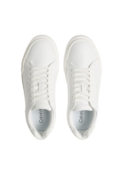 Calvin Klein Jeans Kadın Chunky Cupsole Laceup Lth Bt Aop Wn Ayakkabı Yw0yw020360k7 Beyaz