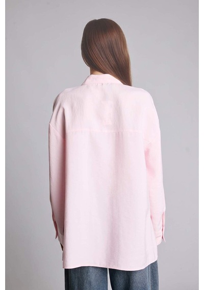 Defacto Regular Fıt Modal Uzun Kollu Açık Pembe Tunik H9044ax26aupn645 Pembe-pn645