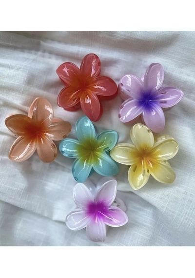 6 Adet Lotus Toka Renkli Kırılmaz Çok Renkli