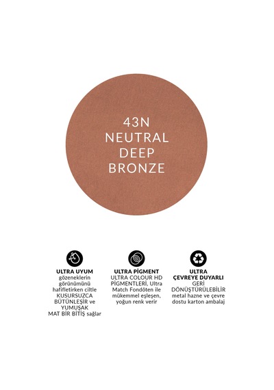 Ultra Colour Kompakt Pudra 43n Neutral Deep Bronze 0