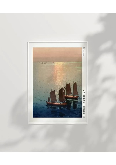 Çerçevesiz Poster Hiroshi Yoshida Işıltılı Deniz