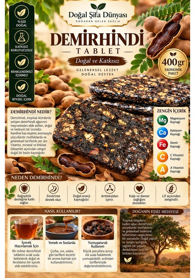 Demirhindi Yeni Mahsül Tablet 400 Gr
