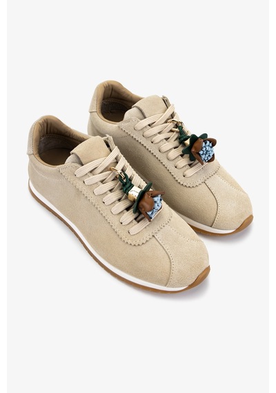 Valmenti Kadın Hakiki Deri Bej Süet Sneakers & Spor Ayakkabı 1009 182 Bn Ayk Y26 Bej Suet