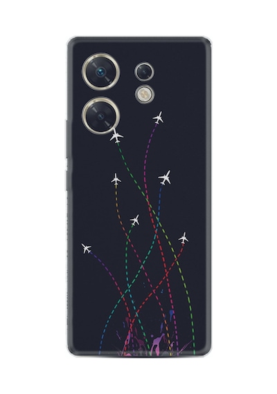 Infınıx Zero 30 4g Kılıf Silikon Desen Özel Seri Line Planet 1736