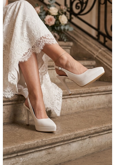 Erkan Saçmacı Scarlett Slingback İnci Beyazı Vegan Sivri Burun Arkası Açık İnce Platform Topuklu Gelin Ayakkabısı Sedef Erkan Saçmacı Scarlett Slingback İnci Beyazı Vegan Sivri Burun Arkası Açık İnce Platform Topuklu Gelin Ayakkabısı Sedef
