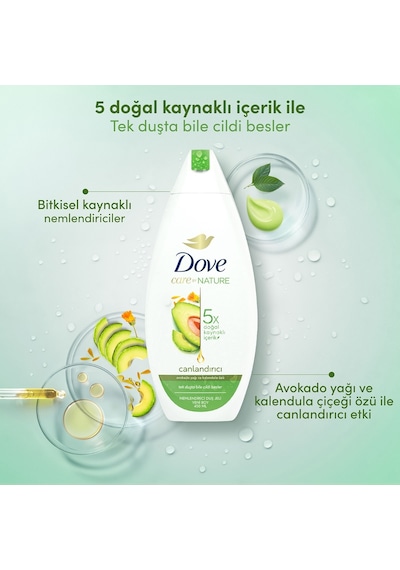 Dove Avakado Yağı Ve Kalendula Özü Nemlendirici Duş Jeli 2 x 450 ML