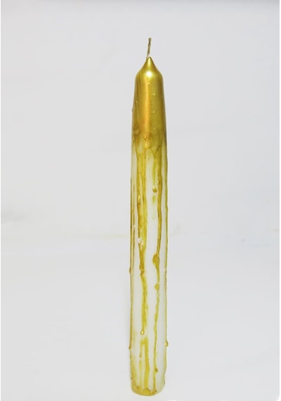 Missi Gold Akıtma Efektli 2x23 Cm Şamdan Mum Genel