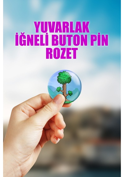 Terraria Video Oyun Çanta Süsü İğneli Buton Rozet Seti 1 Adet Tekli