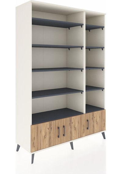 Hyperion Dolap 10 Raflı 3 Kapaklı 132x44x195 Aytaşı-çam/antrasit Aytaşı