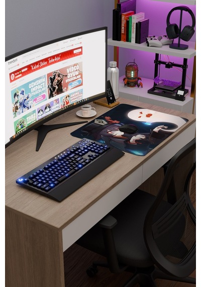 Hu Tao Genshin Impact Anime Gacha V3 - 48x40 Xl Gaming Mouse Pad Fare Altlığı