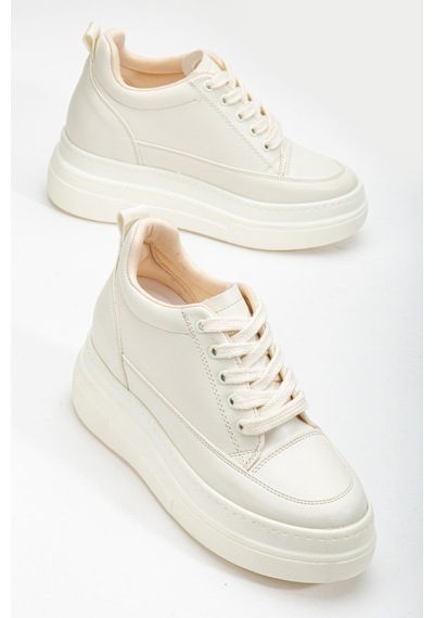 Nesvina Kadın Gizli Topuk Bej Sneaker Bej