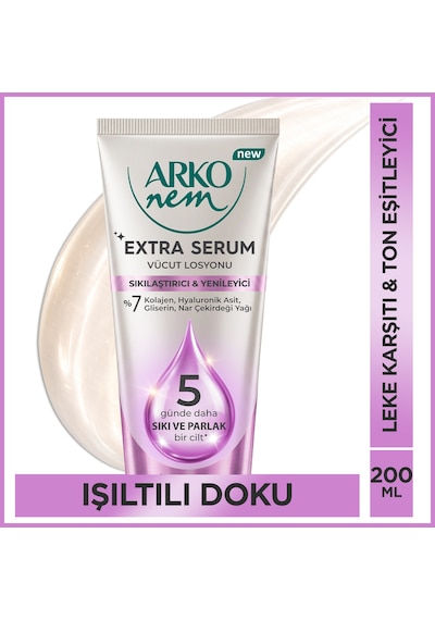 Arko Nem Extra Serum Sıkışlaştırıcı & Yenileyici Vücut Losyonu 200 Ml