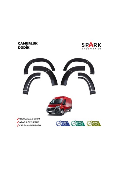 Fiat Ducato 2014- Yılı Ve Sonrası Uyumlu Çamurluk Dodik 12 Parça Siyah