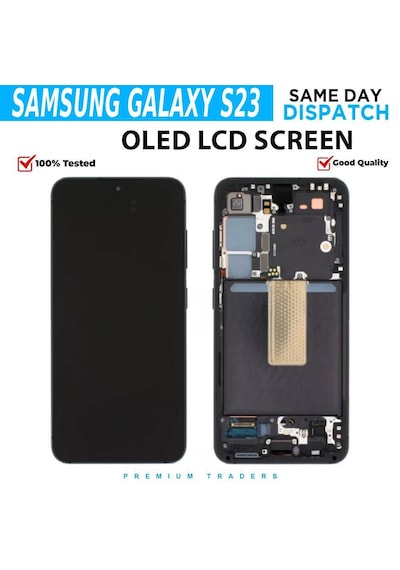 Samsung Galaxy S23 Fe Sm-s711 Çıtalı Oled Lcd Ekran Dokunmatik Siyah