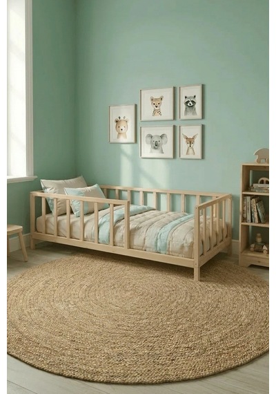 Star Montessori Bebek Ve Çocuk Karyolası Unisex Doğal Ahşap Yatak Kahverengi Star Montessori Bebek Ve Çocuk Karyolası Unisex Doğal Ahşap Yatak Kahverengi