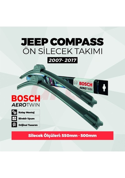 Jeep Compass Bosch Aerotwin Ön Silecek Takımı 2006-may.2017