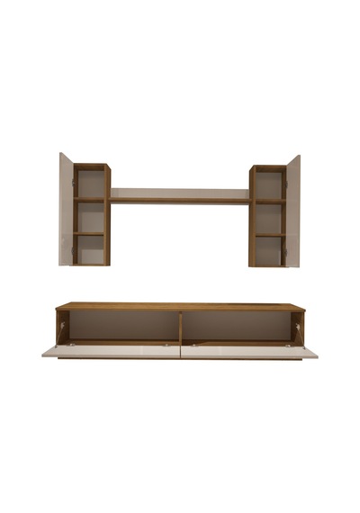 Decoraktiv Eko 5db Mdf Std Tv Ünitesi Tv Sehpası Pera - Beyaz