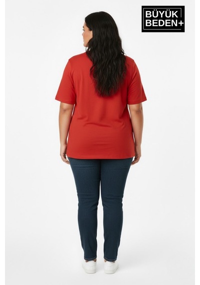 Superlife Büyük Beden Kadın Basic Tişört Pamuklu Düz T-shirt 3xl-6xl Spr26btsk510 Kırmızı Superlife Büyük Beden Kadın Basic Tişört Pamuklu Düz T-shirt 3xl-6xl Spr26btsk510 Kırmızı
