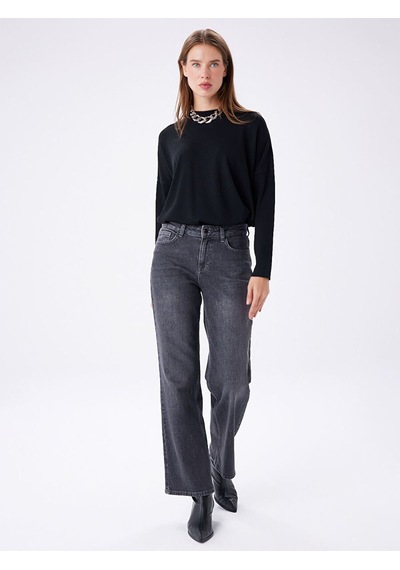 Faik Sönmez Straıght Fit Yıkama Efektli Jean Pantolon W27jpn003 Uw27jpn00312 Gri