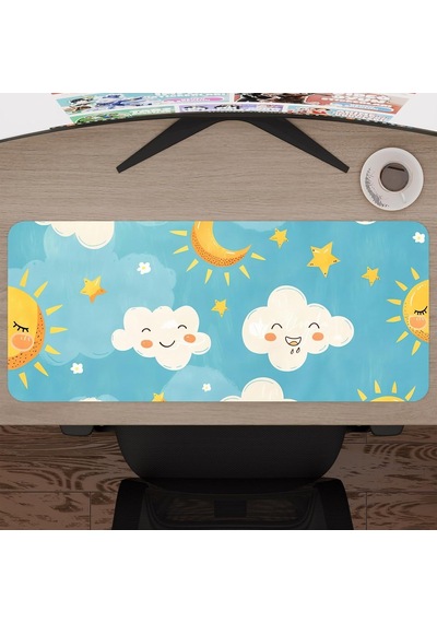 Çocuk Gaming Mouse Pad Kauçuk Kaymaz Taban Mousepad V5, 70x30 Xl