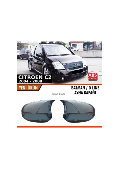 Citroen C2 Batman Ayna Kapağı Piano Black / 2004-2008