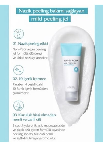 Aqua Soft Facial Peeling Gel Nazik Peeling Gommage Hyaluronik Asit Madecassoside Set 2x100 Ml
